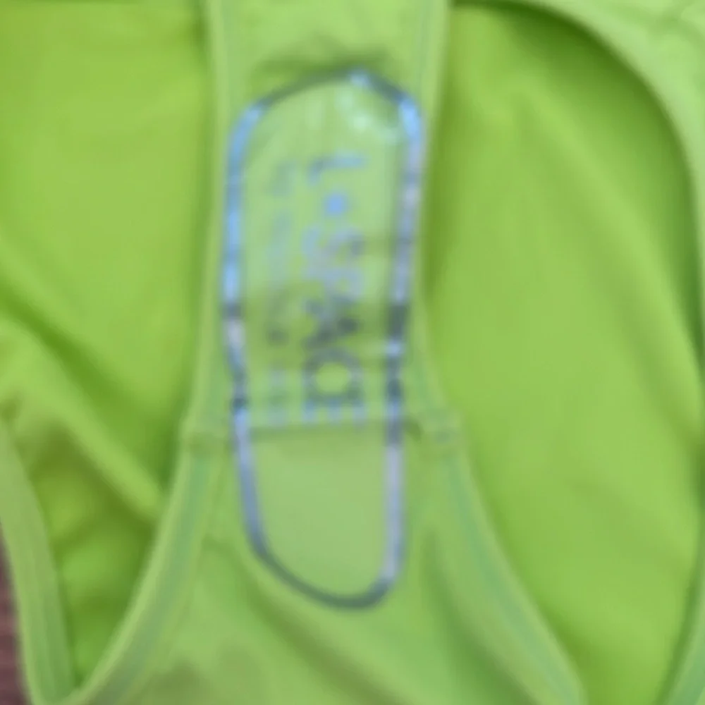 l*space High Waist Frenchi Bitsy Ribbed Acid Green Bikini Bottom XS‎
